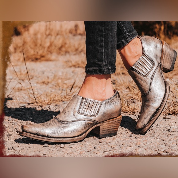 freebird Shoes - Freebird Metallic Ankle Booties